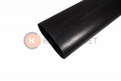 Трубка термоусаживаемая СТТК (3-4:1) среднестенная клеевая 180,0/58,0мм, черная, упаковка 1 шт. по 1м REXANT