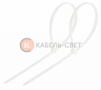 Хомут-стяжка кабельная нейлоновая 250x3,6мм, белая (100 шт/уп) REXANT