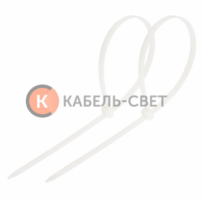 Хомут-стяжка нейлоновая 250x3,6мм, белая (25 шт/уп) REXANT