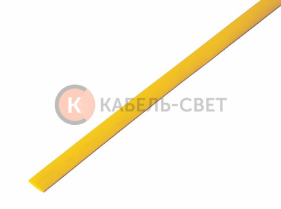 Трубка термоусаживаемая ТУТ нг 6,0/3,0мм, желтая, упаковка 50 шт. по 1м REXANT