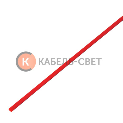 Трубка термоусаживаемая ТУТ 4,0/2,0мм, красная, упаковка 50 шт. по 1м, PROconnect