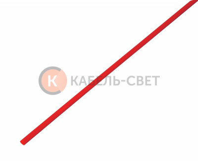 Трубка термоусаживаемая ТУТ нг 2,5/1,25мм, красная, упаковка 50 шт. по 1м REXANT