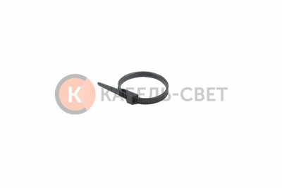Хомут-стяжка нейлоновая усиленная с двойным горизонтальным замком 180x6,0мм, черная (100 шт/уп)REXANT