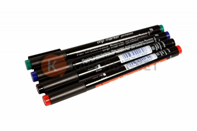 Набор маркеров  E-140  permanent  0.3мм (для пленок и ПВХ) набор:черный,красный,зеленый,синий