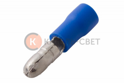 Разъем штекерный изолированный штекер 4 мм 1.5-2.5 мм² (РШи-п 2.5-4/РШИп 2-5-4) синий REXANT