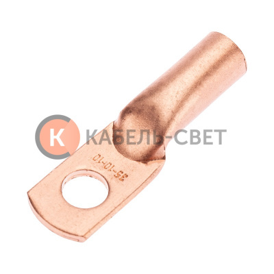 Наконечник медный ТМ 35-10-10 (35мм² - Ø10мм) (в упак. 50 шт.) REXANT