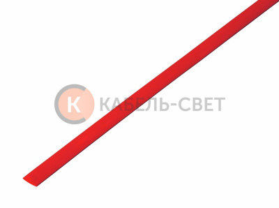 Трубка термоусаживаемая ТУТ нг 4,0/2,0мм, красная, упаковка 50 шт. по 1м REXANT