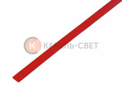 Трубка термоусаживаемая ТУТ нг 5,0/2,5мм, красная, упаковка 50 шт. по 1м REXANT