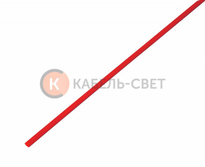 Трубка термоусаживаемая ТУТ нг 3,0/1,5мм, красная, упаковка 50 шт. по 1м REXANT
