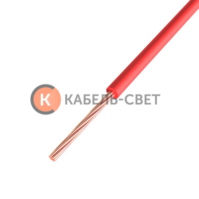 Провод ПГВА REXANT 1х0.75 мм², Cu, красный, бухта 200 м