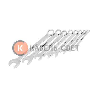 Набор ключей комбинированных (8-19мм), 8 шт, CrV, зеркальное хромирование REXANT