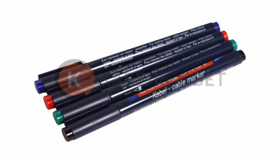 Набор маркеров 4S 0,3мм (для маркировки кабелей) набор:черный,красный,зеленый,синий Edding-8407