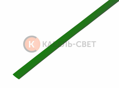 Трубка термоусаживаемая ТУТ нг 6,0/3,0мм, зеленая, упаковка 50 шт. по 1м REXANT