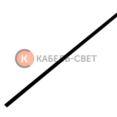 Трубка термоусаживаемая ТУТ 2,0/1,0мм, черная, упаковка 50 шт. по 1м, PROconnect