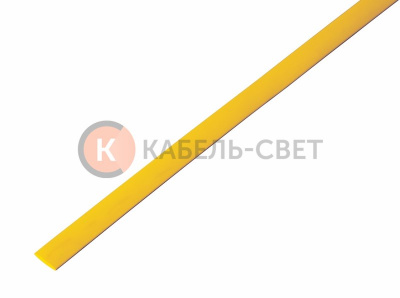 Трубка термоусаживаемая ТУТ нг 5,0/2,5мм, желтая, упаковка 50 шт. по 1м REXANT