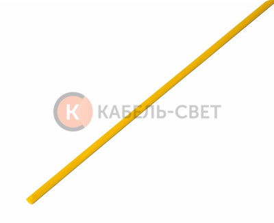 Трубка термоусаживаемая ТУТ нг 2,5/1,25мм, желтая, упаковка 50 шт. по 1м REXANT