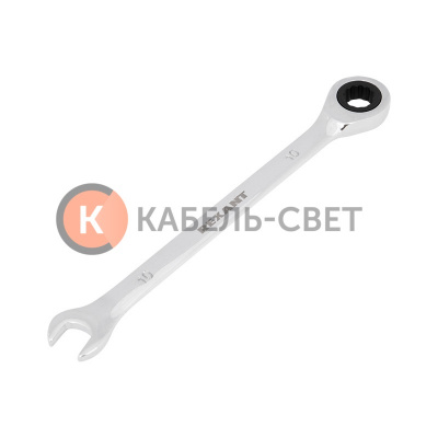 Ключ комбинированный трещоточный 10мм, CrV, зеркальный хром REXANT