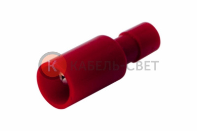 Разъем штекерный полностью изолированный штекер 4 мм 0.5-1.5 мм² (РШПи-п 1.5-4/РшИпп 1,25-4) красный REXANT