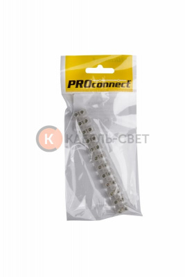 Колодка клеммная КВ-6, 6А, 6 мм², индивидуальная упаковка, (1 шт/уп) PROconnect