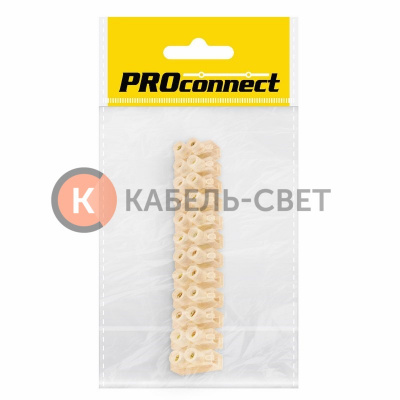 Колодка клеммная КВ-10, 10А, 10 мм², индивидуальная упаковка, (1 шт/уп) PROconnect