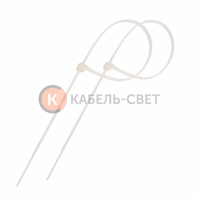 Хомут-стяжка кабельная нейлоновая 150x2,5мм, белая (100 шт/уп) PROconnect