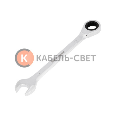 Ключ комбинированный трещоточный 17мм, CrV, зеркальный хром REXANT