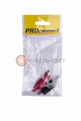 Зажим крокодил в изоляторе REXANT, длина 56 мм, ток 5A, 2 шт., пакет БОПП
