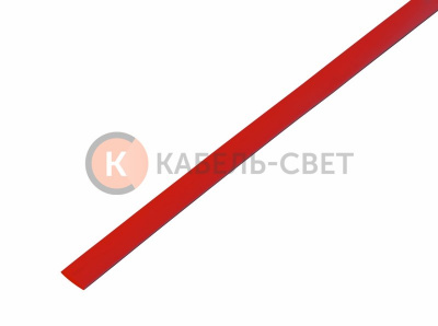 Трубка термоусаживаемая ТУТ нг 6,0/3,0мм, красная, упаковка 50 шт. по 1м REXANT
