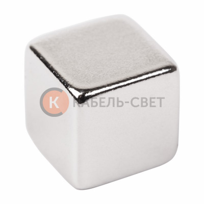 Неодимовый магнит куб 10*10*10мм сцепление 4,5 кг (Упаковка 2 шт) Rexant