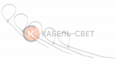 Хомут-стяжка нейлоновая 200x3,6мм, белая (25 шт/уп) REXANT
