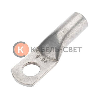 Наконечник медный луженый ТМЛ-Р 25–8 (25мм² - Ø8мм) (в упак. 100 шт.) REXANT