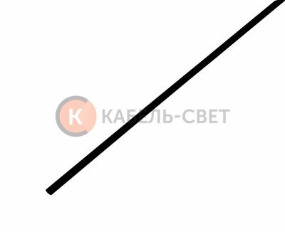 Трубка термоусаживаемая ТУТ нг 2,5/1,25мм, черная, упаковка 50 шт. по 1м REXANT