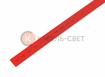 Трубка термоусаживаемая ТУТ нг 12,0/6,0мм, красная, упаковка 50 шт. по 1м REXANT