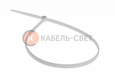 Хомут-стяжка кабельная нейлоновая 400x4,8мм, белая (100 шт/уп) REXANT