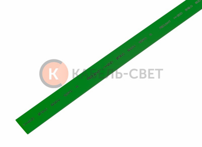 Трубка термоусаживаемая ТУТ нг 12,0/6,0мм, зеленая, упаковка 50 шт. по 1м REXANT