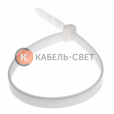 Хомут-стяжка кабельная нейлоновая 350x7,6мм, белая (100 шт/уп) REXANT