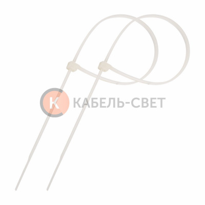Хомут-стяжка кабельная нейлоновая 300x4,8мм, белая (100 шт/уп) PROconnect