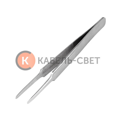 Пинцет прямой с закругленными кончиками 125мм (блистер) REXANT