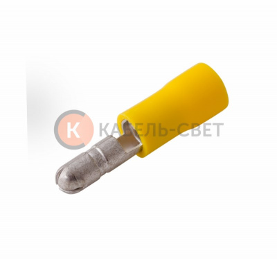 РАЗЪЁМ ШТЕКЕРНЫЙ изолированный (штекер  ø5мм)  4-6мм²  (VM 5.5-156)  желтый  REXANT