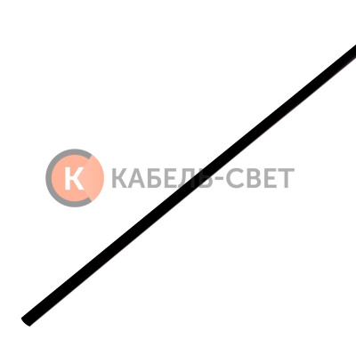 Трубка термоусаживаемая ТУТ 4,0/2,0мм, черная, упаковка 50 шт. по 1м, PROconnect