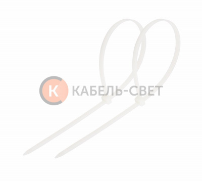 Хомут-стяжка кабельная нейлоновая 200x7,6мм, белая (100 шт/уп) REXANT