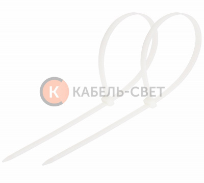 Хомут-стяжка кабельная нейлоновая 400x7,6мм, белая (100 шт/уп) REXANT