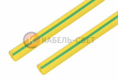 Трубка термоусаживаемая ТУТ нг 30,0/15,0мм, желто-зеленая, упаковка 10 шт. по 1м REXANT