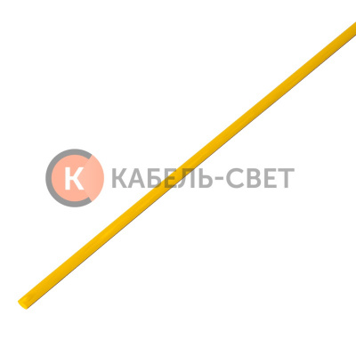 Трубка термоусаживаемая ТУТ 4,0/2,0мм, желтая, упаковка 50 шт. по 1м, PROconnect