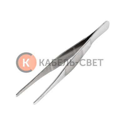 Пинцет прямой, рифленый 125мм (блистер) REXANT