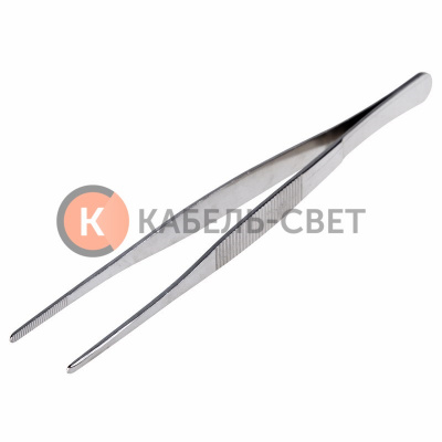 Пинцет прямой, рифленый 200мм (блистер) REXANT