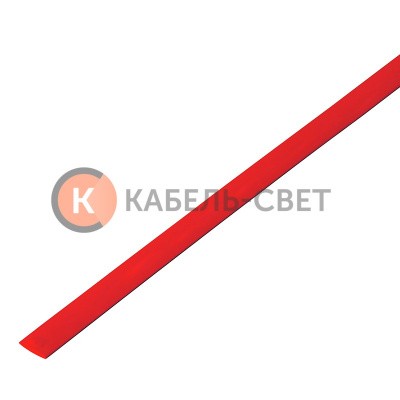Трубка термоусаживаемая ТУТ 8,0/4,0мм, красная, упаковка 50 шт. по 1м, PROconnect