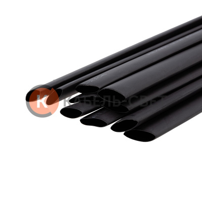 Трубка термоусаживаемая СТТК (2:1) двустенная клеевая 15,9/7,95мм, черная, упаковка 10 шт. по 1м REXANT