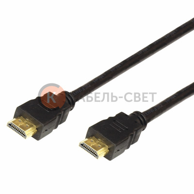 Шнур HDMI - HDMI с фильтрами, длина 1 метр (GOLD) (PVC пакет)