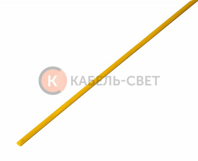 Трубка термоусаживаемая ТУТ нг 2,0/1,0мм, желтая, упаковка 50 шт. по 1м REXANT